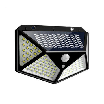 LED проектор със соларен панел със сензор за движение 100 светодиода