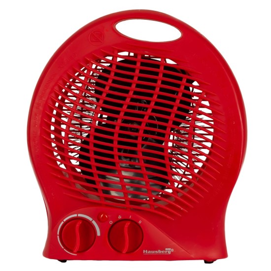 Aeroterma Hausberg HB-8500RS, 2000W, 2 Trepte de Putere, Rosu - Frize