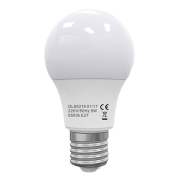 Led крушка E27, глобус модел A60, 9W=75W, 6400K, студена светлина, 15 000 часа работа