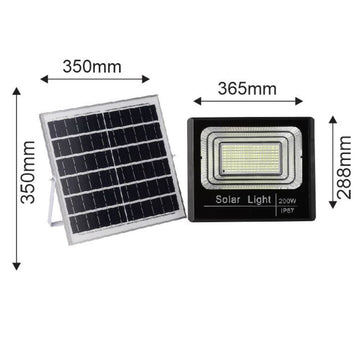 Проектор с монокристален соларен панел и дистанционно управление - 200W/6500k