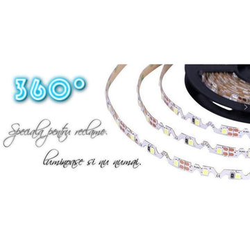 LED szalag 12V 4,8W/m, 60LED/m IP20 R2835 6400K, S forma - tekercs 5m