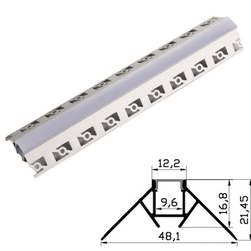 Profil Aluminiu pentru Rigips 1m colt exterior 48.1x21.45mm