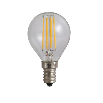 Bec Filament Sferic E14 4W (45W Echivalent) cu 6500K – Lumină Rece pentru Iluminat Interior și Exterior
