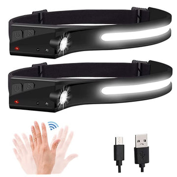 LED head torch with 3W battery and USB charging