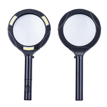 Magnifying glass with 3 cob 2w LEDs with 2XR6 batteries