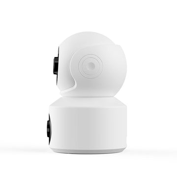 Cameră de Securitate Interioară cu Două Lentile și WIFI – Monitorizare Automată pentru Copii și Animale de Companie, cu Vizibilitate Nocturnă