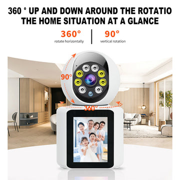 Baby Monitor Full HD 1080P cu Supraveghere Video, Apel pe Telefon și Activare la Mișcare – Ideal pentru Copii și Vârstnici cu Microfon și Difuzor Integrat