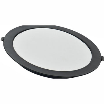 Spot Led Sole Cu Ramă Neagră, Rotund Îngropat Ø220, 24W, 4100K, Lumină Neutră