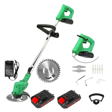 Motocoasa Electrica 18000 RPM, Acumulator 36V, 2 Baterii, Brat Ajustabil, 2 Lame, 1 Disc Pentru Taiere