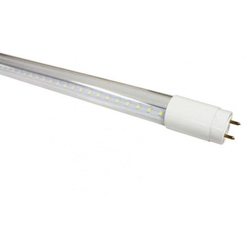 Прозрачна LED тръба, модел T8, 9W=18W, 6400K, студена светлина, 900lm, 588 mm