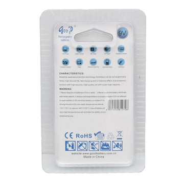 Acumulator Reîncărcabil Ni-MH 9V 300mAh – Baterie Eco-Friendly pentru Dispozitive Electronice și Jucării cu Durată Lungă de Viață