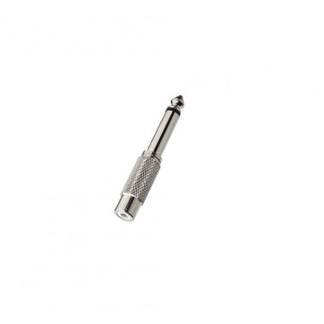 Adaptor Jack 6,3mm Masculin la RCA Feminin – Conector Audio Metalic pentru Mixere, Sisteme Audio și Instrumente Muzicale Profesionale