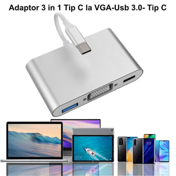 USB Type-C - VGA-Usb 3.0 - USB Type-C videoadapter
