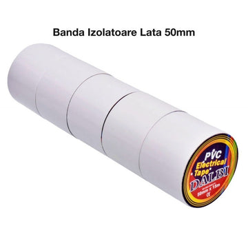 Banda Izolatoare Alba din Pvc 15m x 50mm - Frize