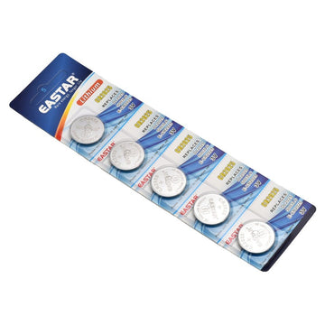Baterie Li-ion CR2025 3V Eastar – Set de 5 Bucăți pentru Dispozitive Electronice, Telecomenzi și Ceasuri