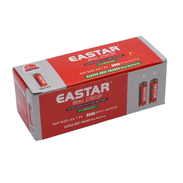 Baterii AA Nealcaline Heavy Duty Eastar R6 1,5V – Set de 40 Bucăți pentru Utilizare Cotidiană în Dispozitive Electrice