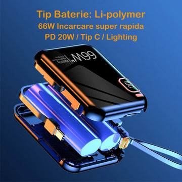 Külső akkumulátor 66W szupergyors PD / Power-Bank 10000mAh / TR962