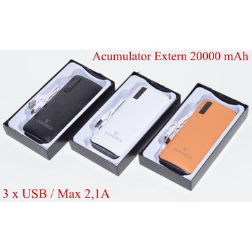 Baterie Externa Power-Bank 20000mAh, 3,7V/38,5Wh - Frize
