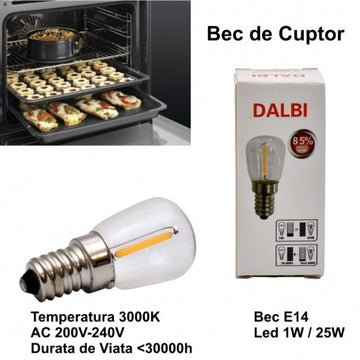 Bec LED E14 1W pentru Cuptor – Iluminare Eficientă și Durabilă pentru Gătit
