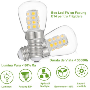 Крушка за хладилник с LED 3W / E14