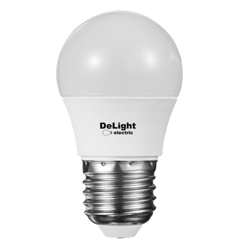 Bec Led Sferic E27, model G45, 6W=50W, 6500K, lumina rece