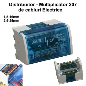 Електроразпределителен блок 207 - 125A / 500V 1.5-16mm / 2.5-25mm