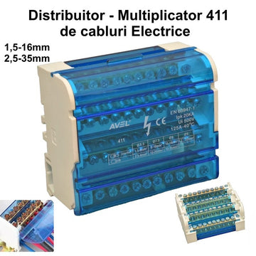 Електроразпределителен блок 411 - 125A / 500V 1.5-25mm / 2.5-35mm