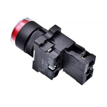 Buton Push cu Cauciuc 22mm Rosu, EB2 - Frize