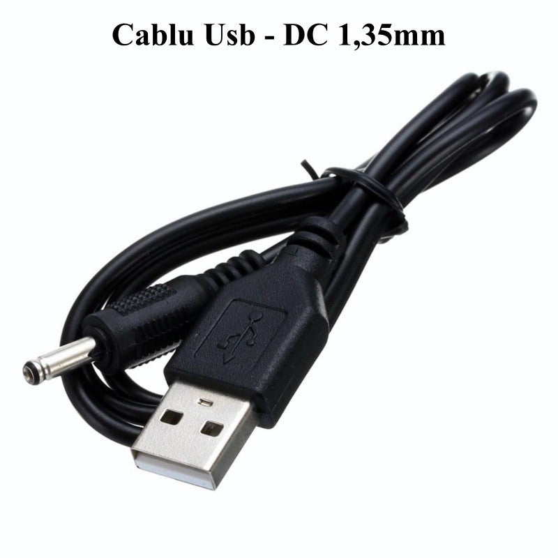 Cablu Alimentare USB Tata la DC Tata 1,35mm/0,6m - Frize