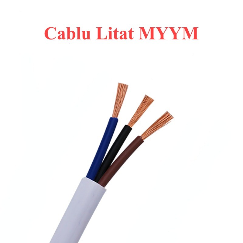 Cablu Electric Litat MYYM Alb 3x1,5mm/100ml - Frize