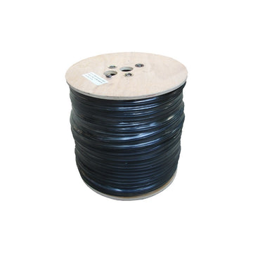 Cablu FTP Cat. 5e Solid din Cupru cu Sufă, Manta PE Negru, 0,5mm - 500m/Rol pentru Conexiuni de Rețea