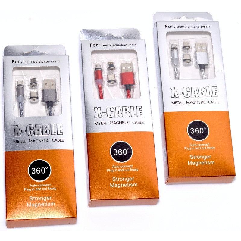 Cablu Magnetic 3 in 1/iPhone, Micro Usb, Tip C - Frize