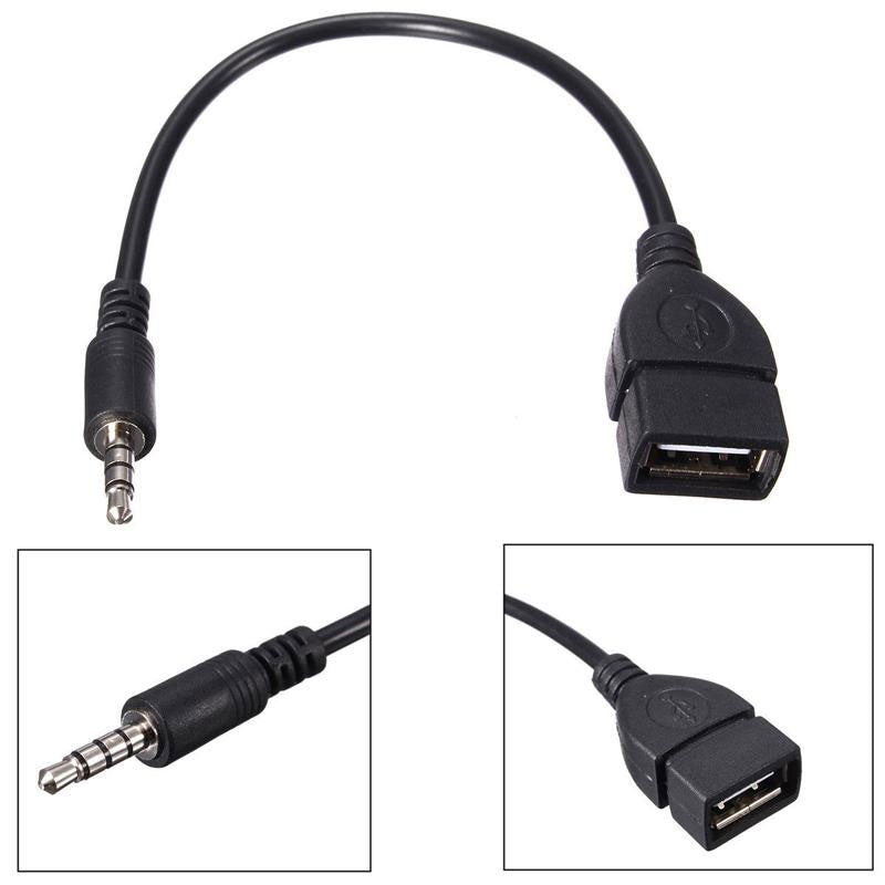 Cablu OTG Jack 3,5mm - USB Mama, 20Cm - Frize