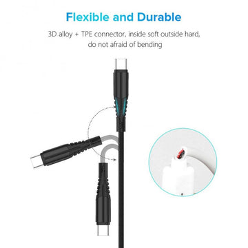 Cablu USB 3.0 - Tip C Panzat TREQA, Lungime 100 cm - Frize
