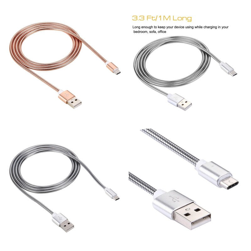 Cablu USB - Tip C Metalic, Lungime 100 cm/D8-55 - Frize