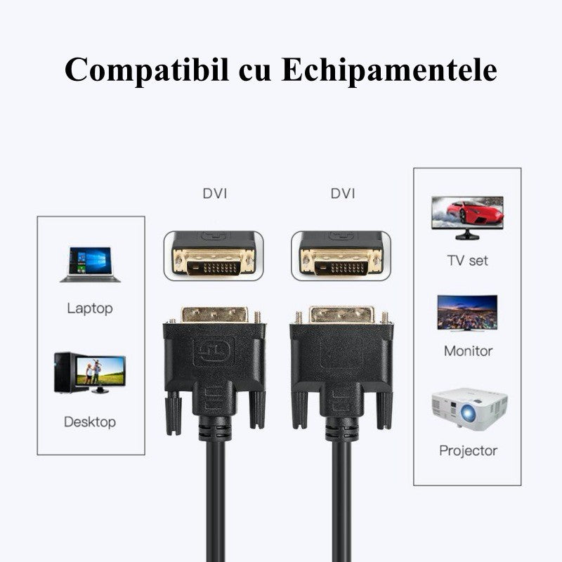 Cablu Video DVI D 24+1 la DVI D 24+1/3m - Frize