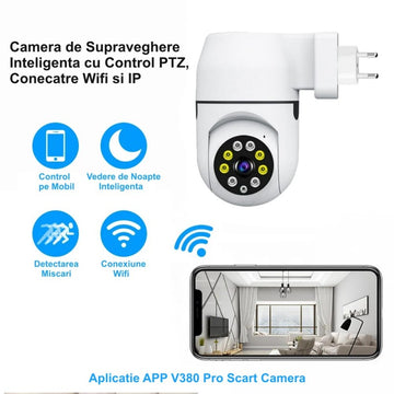 Гнездо за камера за наблюдение с IP - PTZ 360˚ - WiFi и APP / V380