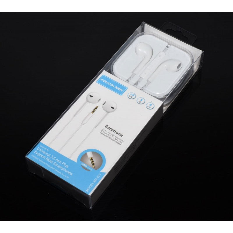 Casti Audio Dop cu Microfon M2 / Alb - Frize
