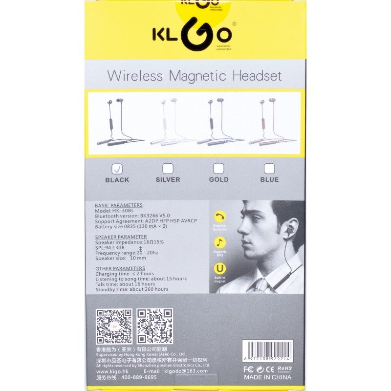 Casti Wireless Magnetice Sport-Prof KGLO V5.0 - Frize
