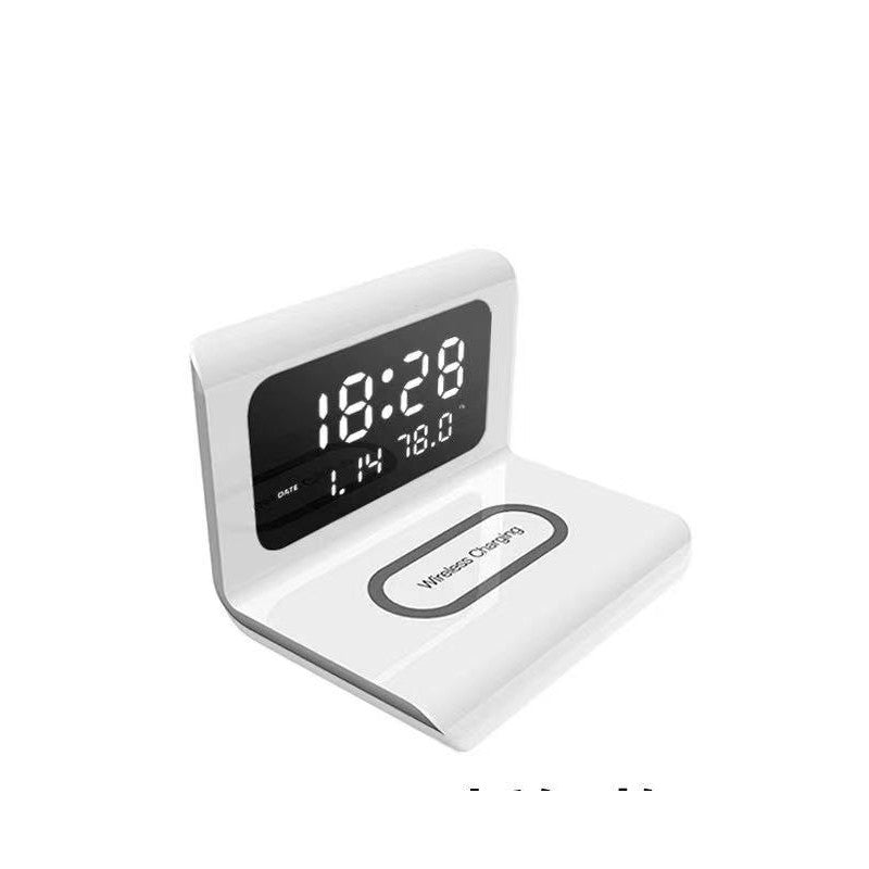 Ceas Alb cu Incarcare Wireless - Frize