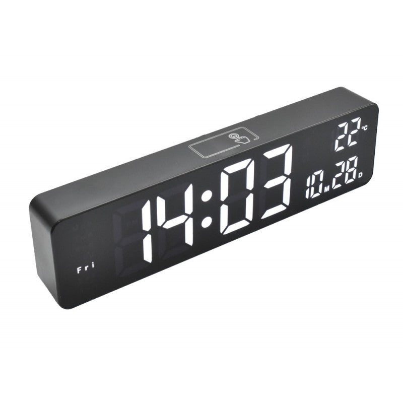 Ceas Digital DS-6625 Negru cu Led Alb - Frize