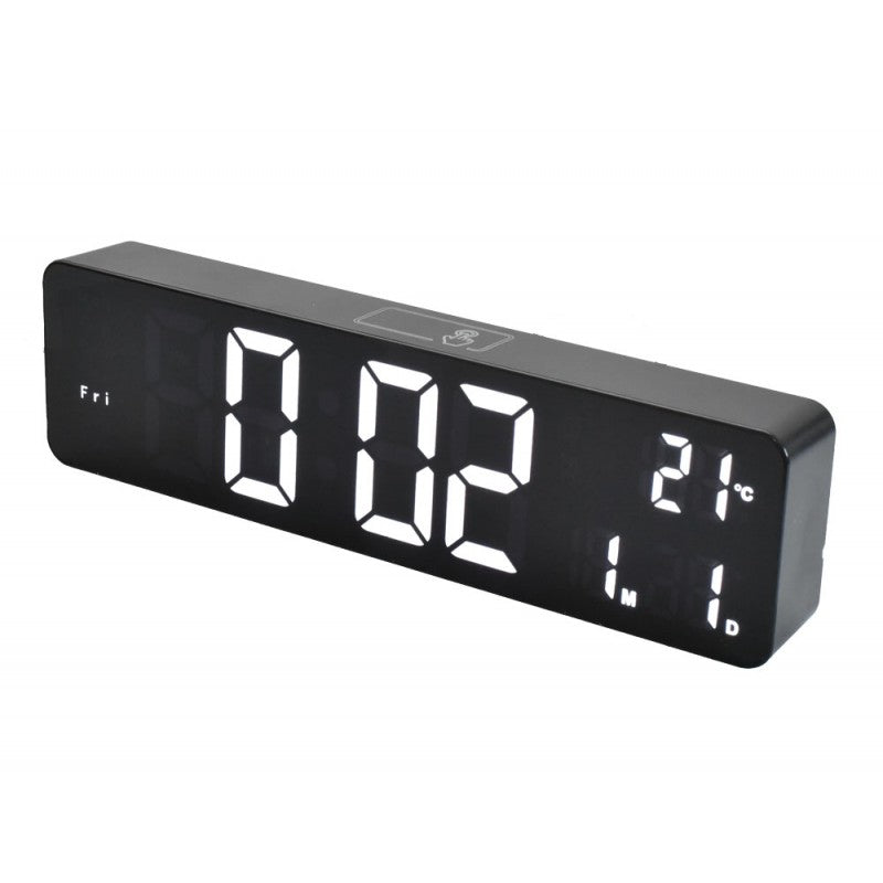 Ceas Digital DS-6625 Negru cu Led Alb - Frize