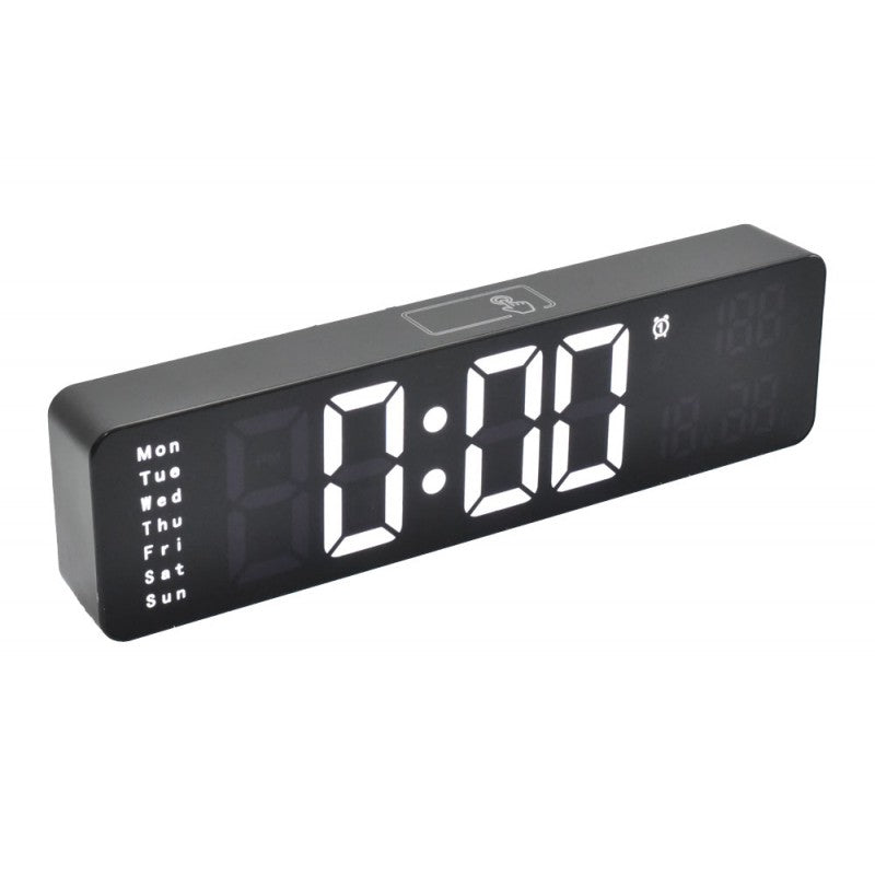 Ceas Digital DS-6625 Negru cu Led Alb - Frize