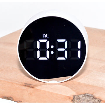 Ceas Led Alb DT-6505 Rotund Oglinda - Frize