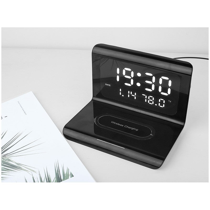 Ceas Negru cu Incarcare Wireless - Frize