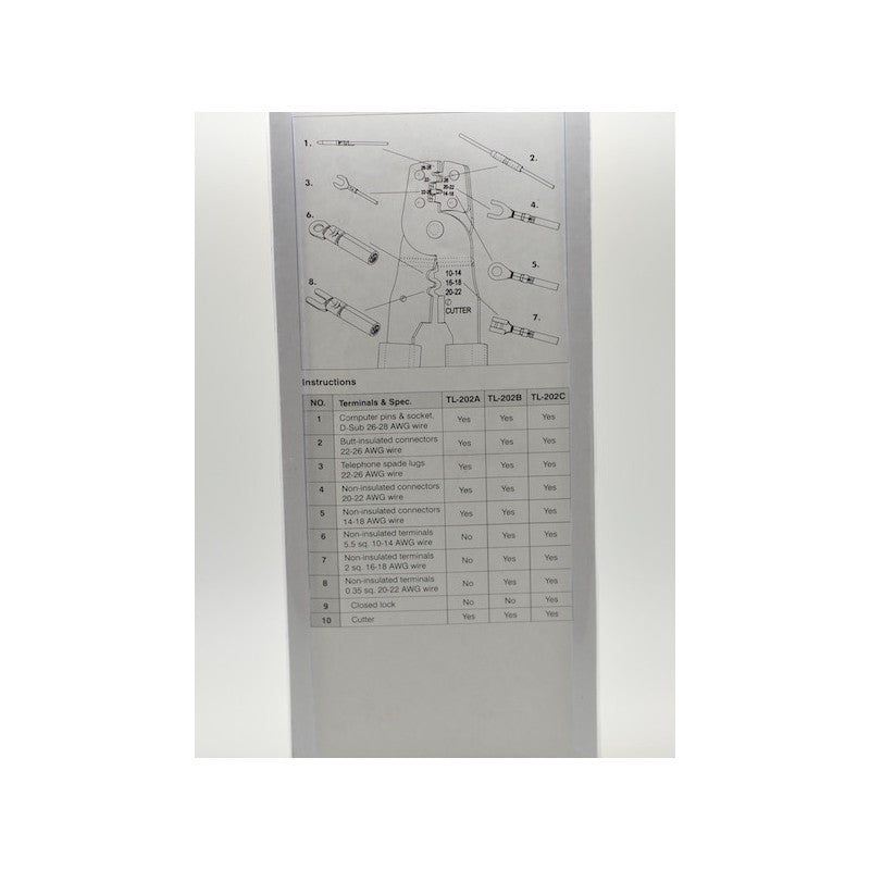 Cleste Sertizat Papuci Electrici HT202B - Frize