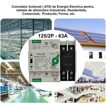 Fotovoltaikus automatikus átviteli kapcsoló - ATS 125/2P - 63A