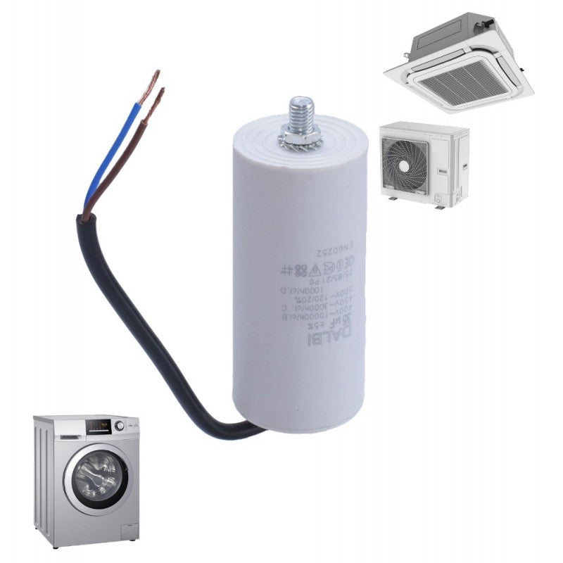 Condensator Motor cu Surub si Fire - 50uf / 450V - Frize