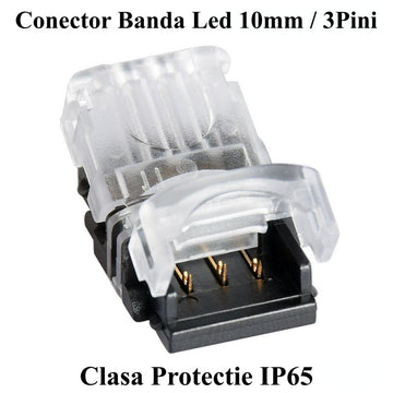 Conector Banda Led & RGB 10mm/3 Pini - 3 Fire - Frize