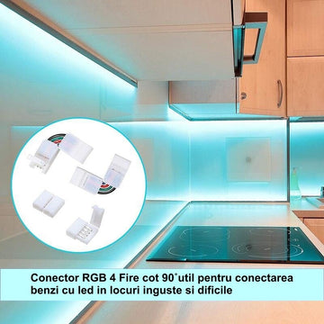 Conector Cot 90˚ Banda RGB 4 Fire - Frize